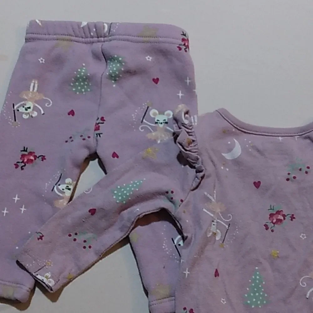Garanimals 3-6 months Ballet Mouse Purple Matching Set